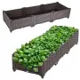 Модулна повдигната леха 120x40x22 см – За зеленчуци, билки и цветя, UV устойчива, кафява, снимка 7