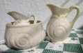 Антикварни и винтидж латиери и захарница Belleek - с морски охлюви, снимка 4