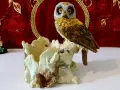 Фигура Бухал,Сова с поставка,бижутерка. , снимка 2