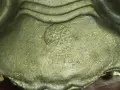 Стара масивна двойна мастилница за писалище (бюро), изработена в бароков / рококо стил от алуминий , снимка 7