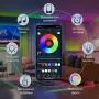 RGBIC LED лента 5 м с музикална синхронизация, Bluetooth, приложение, дистанционно и цветни ефекти , снимка 3