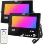 DUSKTEC RGB LED прожектори 2x30W Bluetooth IP66, снимка 1