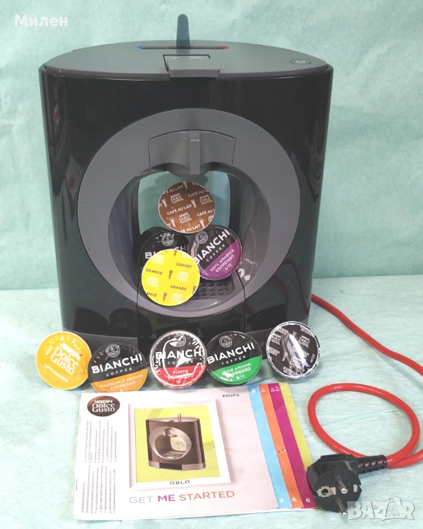 Кафемашина с гаранция 1 година NESCAFÉ® Krups Dolce Gusto OBLO.Black , снимка 1