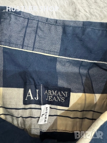 Мъжка риза ARMANI JEANS. Размер L, снимка 4 - Ризи - 54093384