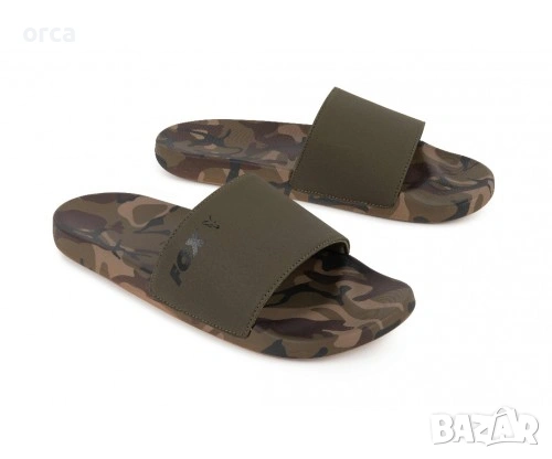Чехли джапанки Fox Sliders CAMO каки камуфлаж удобни размери