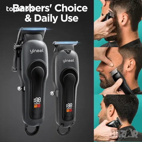 Чисто нов професионален комплект машинка и тример за подстригване Yineel Barber Kit Ceramic Blade..., снимка 8 - Машинки за подстригване - 55364307
