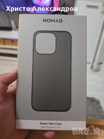 Нов оригинален кейс Nomad Super Slim за iPhone 15 Pro (6.1") – Тънък матов гръб #75