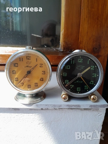 съветски будилници МИР 1960г, снимка 4 - Антикварни и старинни предмети - 54341442