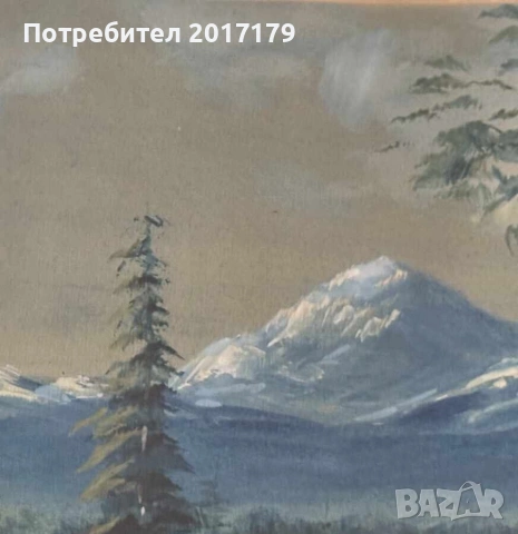 Стара авторска картина началото на 20 век с рамка, снимка 3 - Антикварни и старинни предмети - 54987823