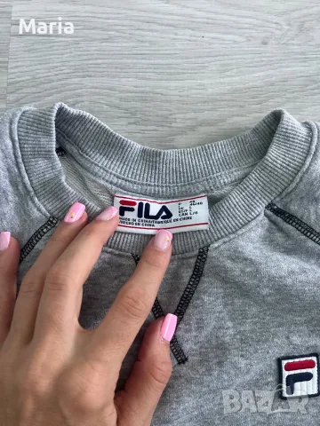 Fila дамски ватиран суичър L 46/48 сив, снимка 2 - Блузи с дълъг ръкав и пуловери - 55449967