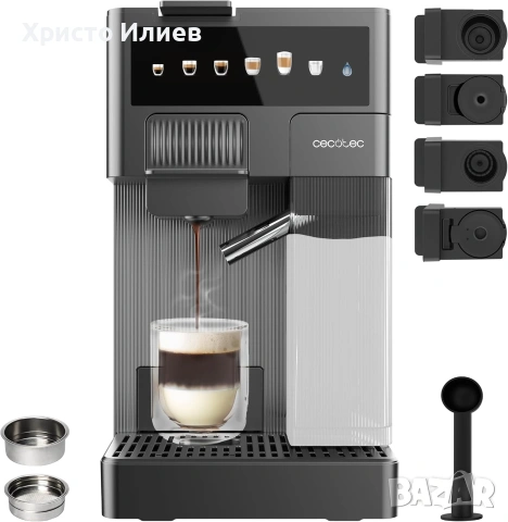 Кафемашина с капсули и еспресо Cecotec с кана за мляко