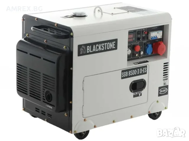 Шумоизолиран дизелов трифазен генератор Blackstone 6.3 kW, снимка 3 - Генератори - 55393584