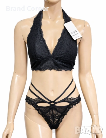 Hunkemöller черен дантелен комплект бельо – размер M