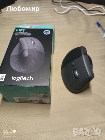 Безжична Мишка с тихи бутони LOGITECH Vertical Ergonomic Mouse LIFT Graphite , , снимка 4 - Клавиатури и мишки - 55578748
