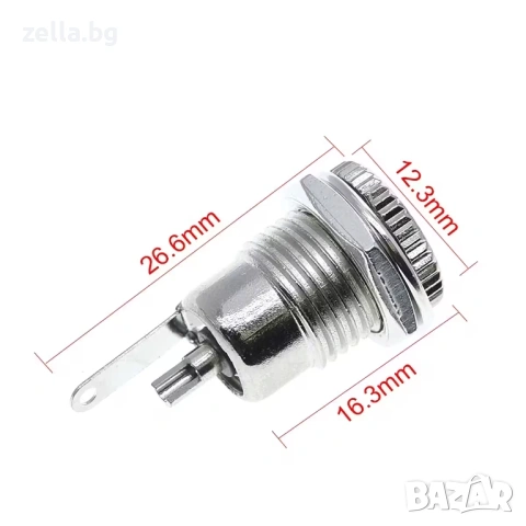 Комплект 5 броя DC захранващи букси 12V 5.5x2.1mm женски конектор – за камери LED ленти рутери 10475, снимка 4 - Друга електроника - 54706330