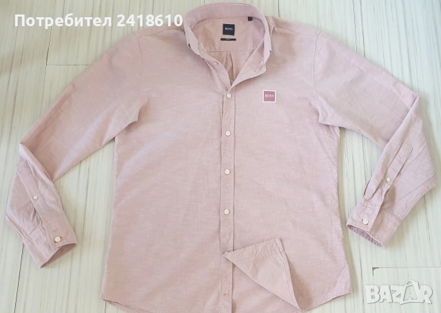 Hugo Boss Cotton Slim  Fit Cotton Mens Size L ОРИГИНАЛ! Мъжка Риза!, снимка 11 - Ризи - 54767636