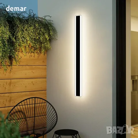 Външна LED линейна лампа/аплик с регулируема цветова температура (IP65) 60 см