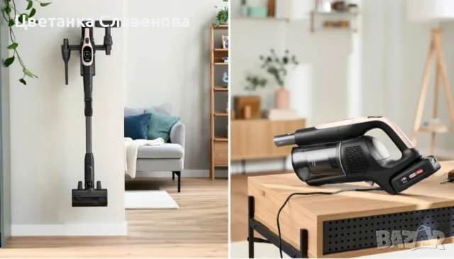 Безжична прахосмукачка Bosch Unlimited 10 BKS1041RHF, батерия 4.0 Ah, LED светлина, розова, снимка 7 - Прахосмукачки - 55325051