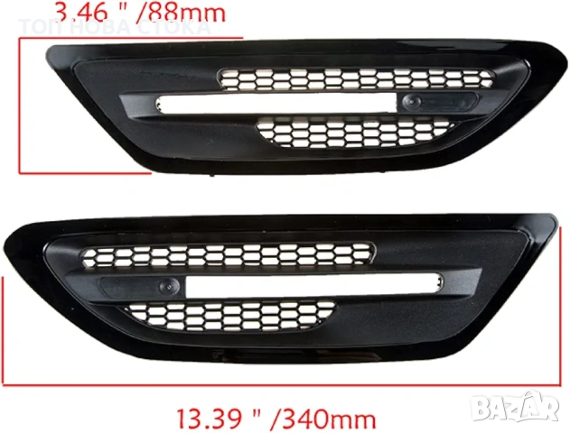 За BMW 5 Серия F10 M5 2011-2016, 2 бр тунинг решетки за странични вентилационни отвори калници, снимка 2 - Части - 54010515