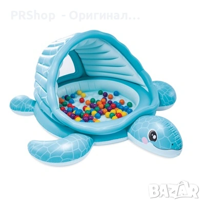 Детски надуваем басейн със сенник INTEX Костенурка, 218 х 206 х 97 см, снимка 5 - Надуваеми играчки - 54967453