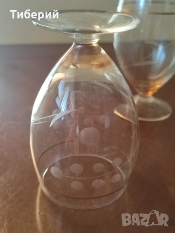 Стъклени чаши за ракия/ретро, снимка 3 - Чаши - 54308100