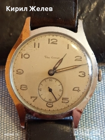 Стар механичен часовник работи Titus Geneve за КОЛЕКЦИЯ 38009, снимка 2 - Антикварни и старинни предмети - 54109016