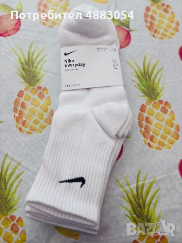 🆕 Nike Everyday чорапи 3 чифта –  бели – размер 34–38 – нови 🆕  ✔️ Оригинални Nike Everyday чорапи, снимка 3 - Дамски чорапи - 55246907