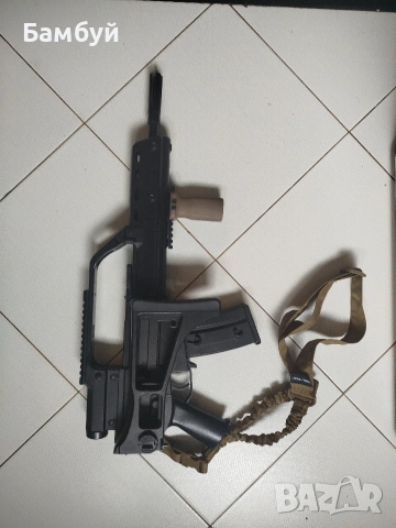 Airsoft реплика H&K G36K – Jing Gong AEG – с нова батерия + аксесоари, снимка 2 - Въздушно оръжие - 54034391
