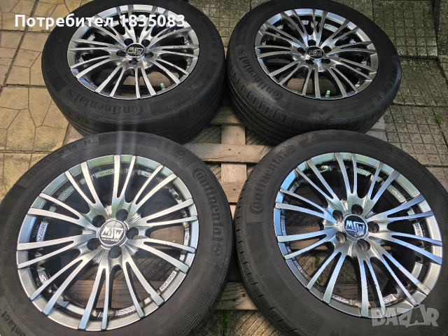 Лети джанти 16ки 5х100 MSW O.Z.Racing + летни гуми 205/55/16 Continental, снимка 2 - Гуми и джанти - 55067586