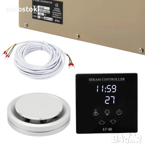 Парогенератор за сауна Hanchen 3KW CE 220V, за 3 m³, 35-55℃, цифров контролен панел. Висока работна , снимка 3 - Друго оборудване - 54874853
