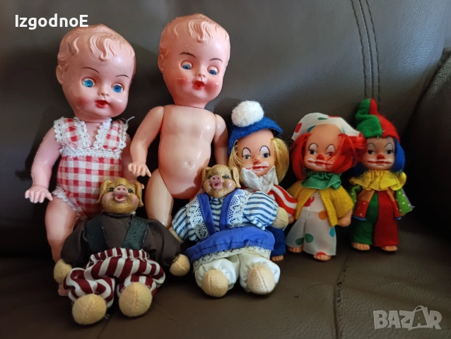 VINTAGE 'BLUE BOX' 1960 ретро кукли, фигури, палячовци, клоуни, ретро мече, снимка 2 - Колекции - 48637165