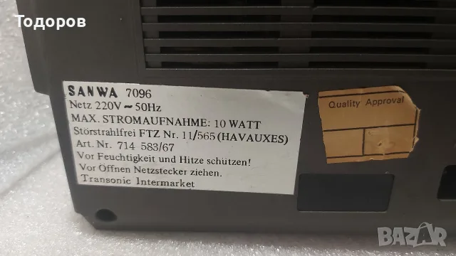 Заявен.Sanwa 7096 Stereo Radio Cassette Recorder , снимка 12 - Радиокасетофони, транзистори - 55419797