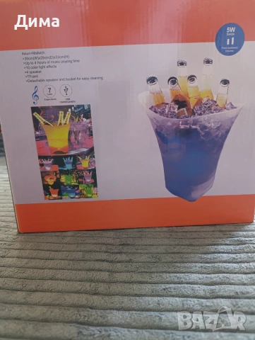Продавам LED охладителна кофа с Bluetooth колонка – НОВА, неизползвана, снимка 2 - Други - 55043338