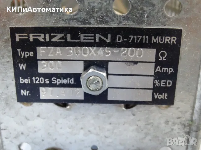 резистор товарен FRIZLEN FZA300X45-200 wirewound braking resistor 300W, снимка 2 - Резервни части за машини - 55400863
