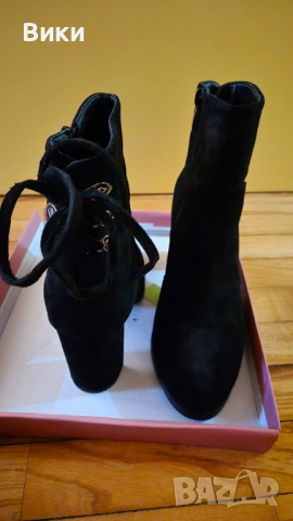 Дамски боти на ток, снимка 2 - Дамски боти - 54136178