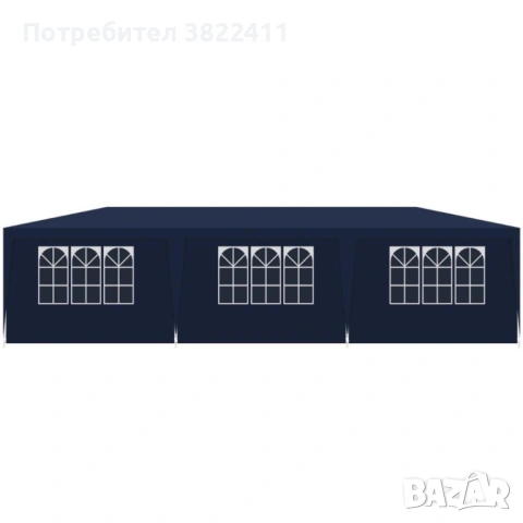 Технически характеристики на Градинска тъмносиня шатра 3x9 м - Водоустойчив павилион с 8 стени, проз, снимка 4 - Градински мебели, декорация  - 54856306