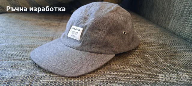 НОВО jack&jones шапка с козирка баисболна сива лятна шапка