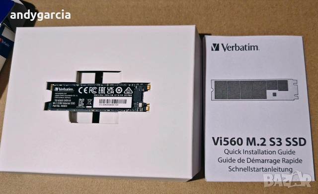 1TB Verbatim Vi560, SATA (6GB/s), размер M.2 (2280), скорост четене 520MB/s, скорост запис 480MB/s, снимка 6 - Твърди дискове - 54980266