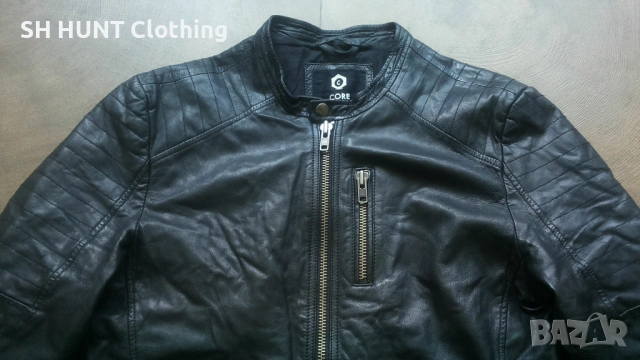 Jack & Jones Leather Jacket Размер L мъжко яке естествена кожа 19-27, снимка 3 - Якета - 54810505