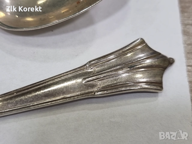 Сребърни лъжички 3 бр., снимка 7 - Антикварни и старинни предмети - 55191323