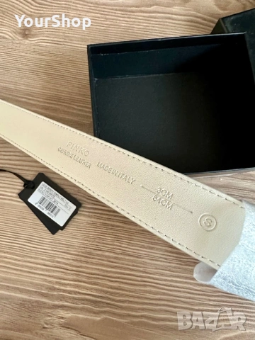Чисто нова чанта, колан и пртфейл Pinko в бял цвят, снимка 12 - Чанти - 54049103