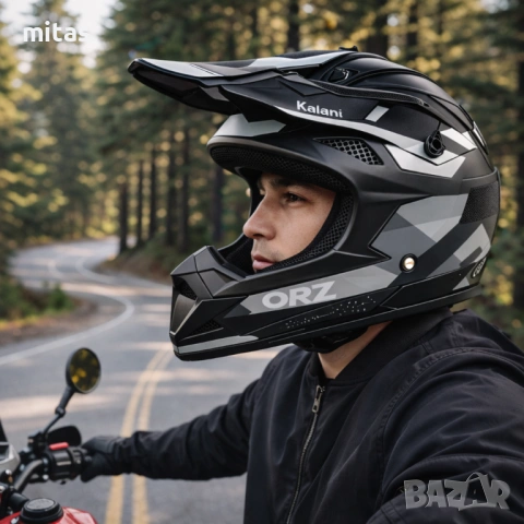 Кросова каска ORZ Sport, Full Face, DOT Сертификат, Размер: S; XL;, снимка 14 - Аксесоари за велосипеди - 51610532