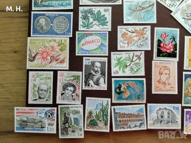  Пощенски марки Монако 1980, снимка 5 - Филателия - 55216855