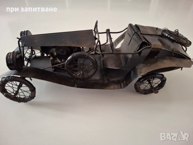 Ламаринена  кола сувенир, ръчна изработка,  34 см., снимка 5 - Колекции - 54634668