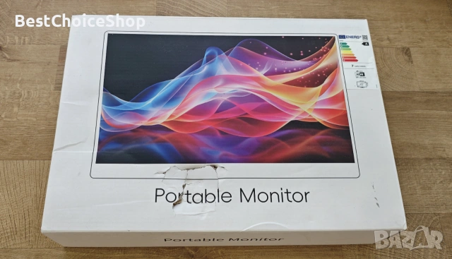 Монитор преносим 13.3-инчов FHD IPS сензорен 1920 x 1080 300cd/m² VGA HDMI, Xbox Лаптоп PC PS4 5, снимка 2 - Монитори - 55071370