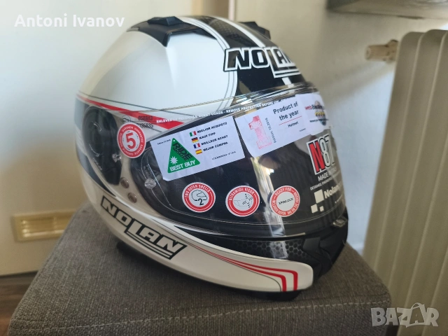 Каска Nolan N87 Rapid N-Com XL бяла – чисто нова
