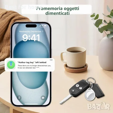 QCOQ® Air Tags Локатор с 4 броя, Bluetooth Smart Tracker, съвместим с приложението Apple Where is , снимка 6 - Аксесоари за Apple - 55604043