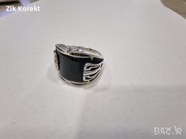 мъжки сребърен пръстен 10 гр. 925, снимка 2 - Пръстени - 54369644