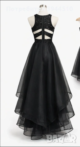 Дизайнерска абитуриентска черна официална рокля | Бал 2026, снимка 4 - Рокли - 54027262