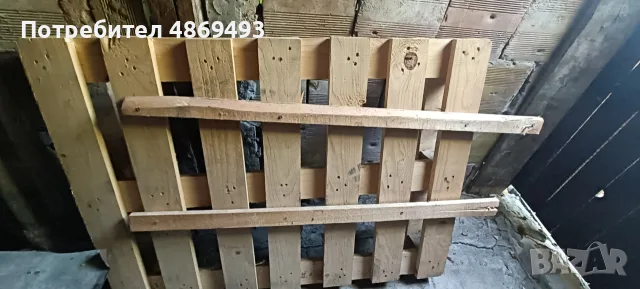 Дървени палети които могат да се използват за дърва,големи и здрави.Продават се на бройка, снимка 2 - Дърва за огрев - 55474895